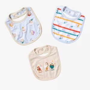 Disney Snow White Set of 3 Baby Bibs